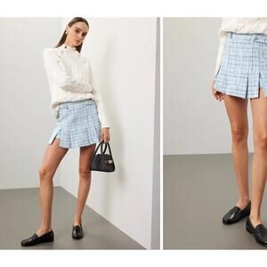 Maje Jolinete Bleu Clair Skirt New Size 34 Originally $325